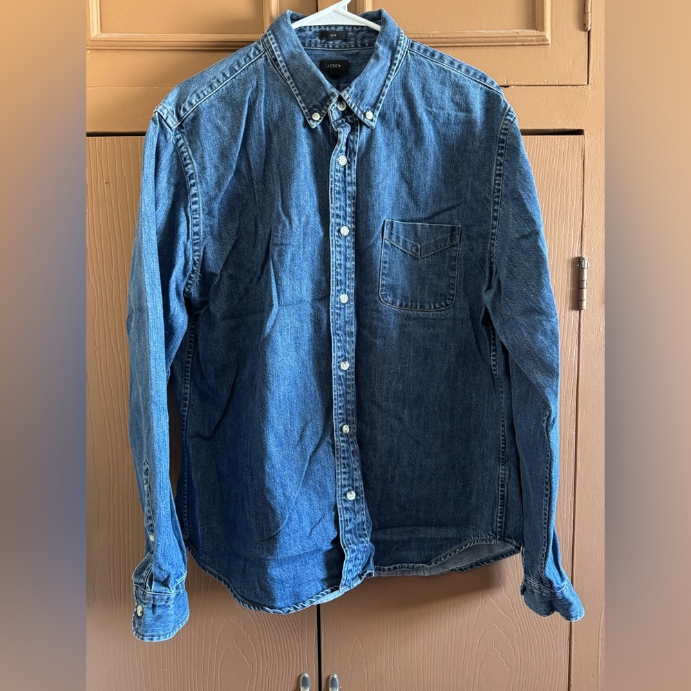 J. Crew Denim Shirt, Slim Fit, Size XL